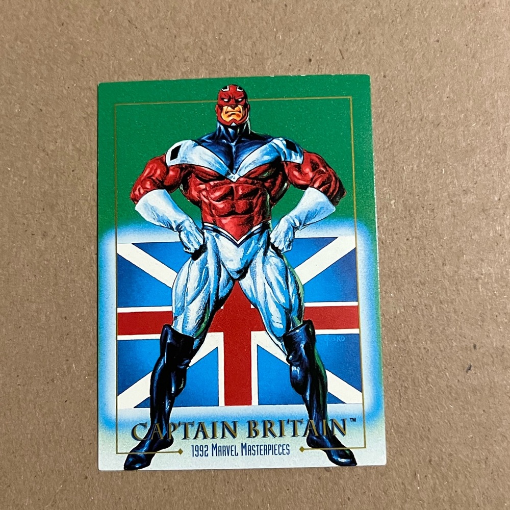 1992 Skybox Marvel Masterpieces Captain Britain #15 Trading Card Near Mint